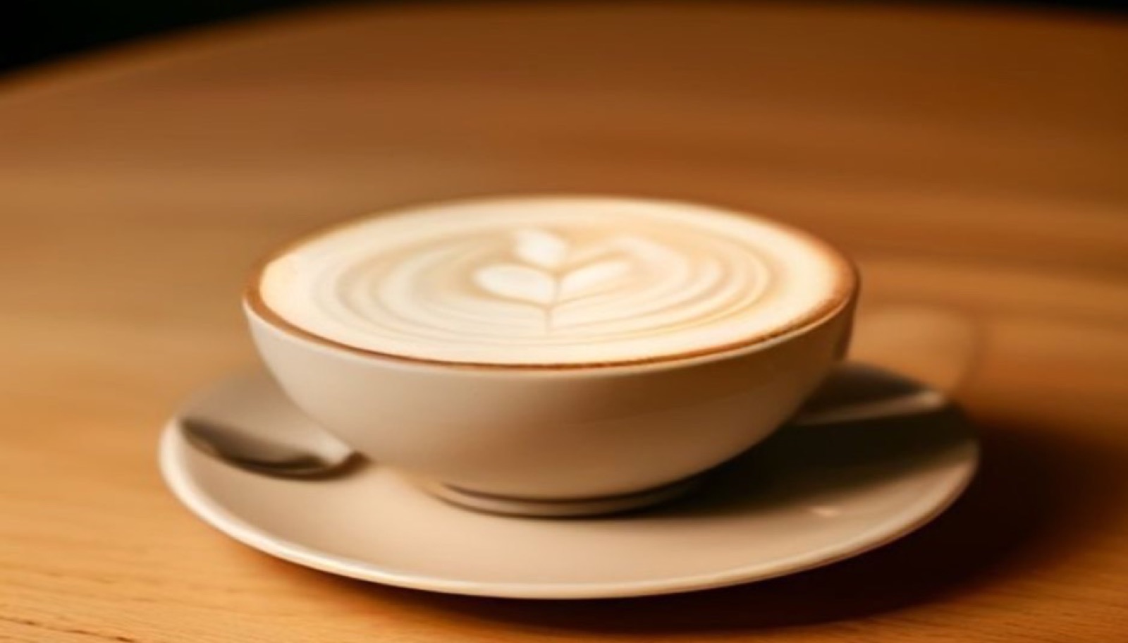A flat white with latte art